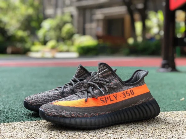 350v2 negro gris naranja puro original Adidas Yeezy 350 V2 negro gris naranja coco HQ7045