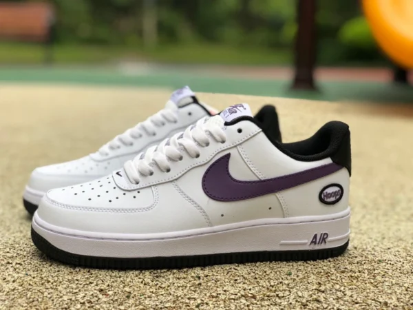 Af1 blanco púrpura bajo Nike Air Force 1 Low Hoops AF1 zapatos antideslizantes casuales DH7440-100