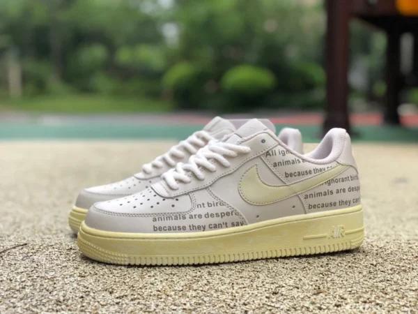 af1 fondo blanco y amarillo bajo Nike Air Force 1 Air Force One low-top casual CW2288-117