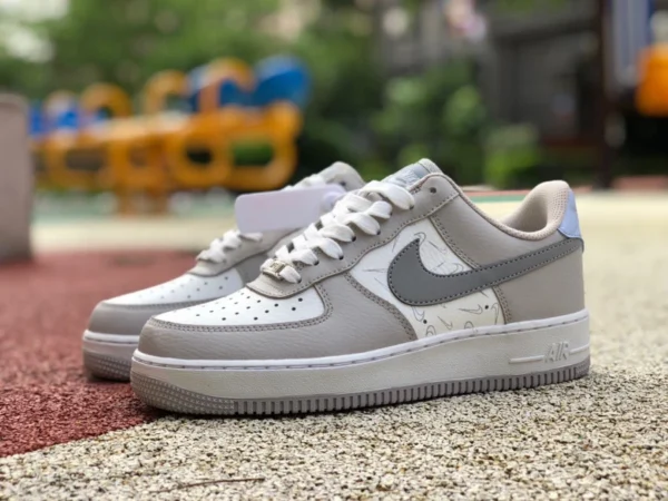 AF1 zapatillas bajas en blanco roto Nike Air Force 1 Low AF1 zapatillas bajas en blanco roto Air Force DR7857-101