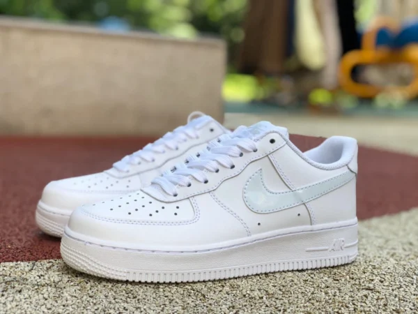 af1 gancho azul claro blanco puro bajo Air Force 1 zapatillas AF1 Air Force One blanco puro gancho azul claro CT3839-106