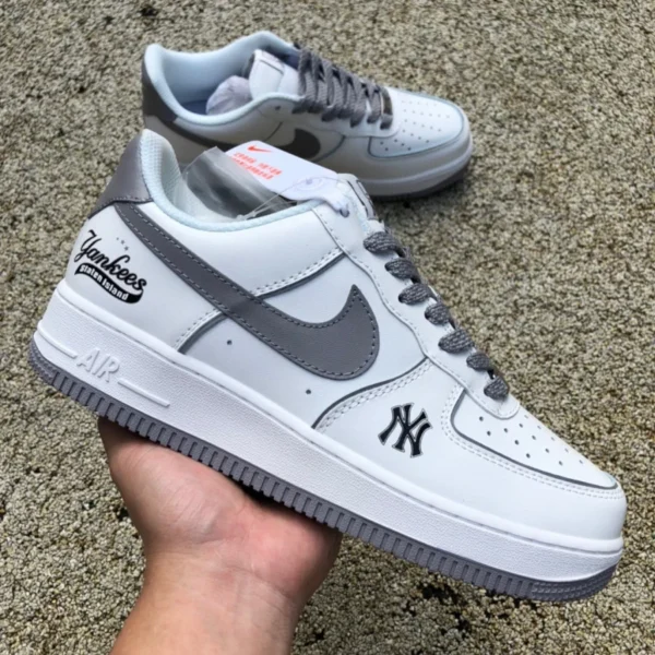 AF1 blanco gris bajo Nike Air Force 1'07 AF1 Air Force One zapatillas bajas para hombre BS8806-544