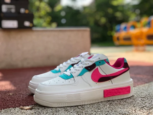 AF1 blanco rosa azul bajo Nike Air Force 1 Fontanka zapatillas casuales bajas DO6146-101