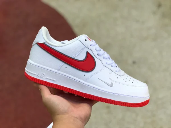 AF1 blanco y rojo bajo Nike Air Force 1 Low AF1 Air Force One zapatillas casual blancas y amarillas para hombre y mujer DX9269-101