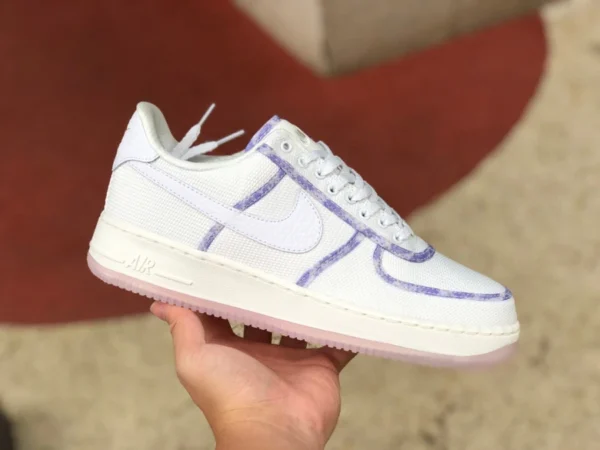 AF1 lavanda blanco púrpura bajo puro original Nike Air Force 1 lavanda blanco púrpura bajo top zapatillas casuales para mujer DV6136 100