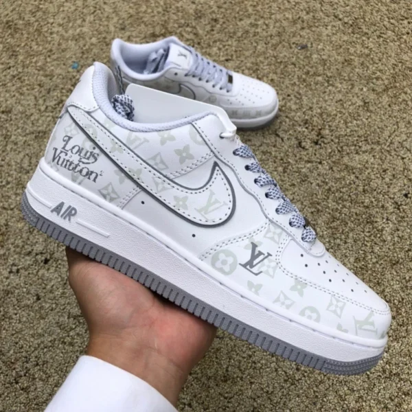 af1 blanco gris lv impreso Nk Air Force 1'07 LV8 Low Air Force One zapatillas casuales bajas DR9868-200