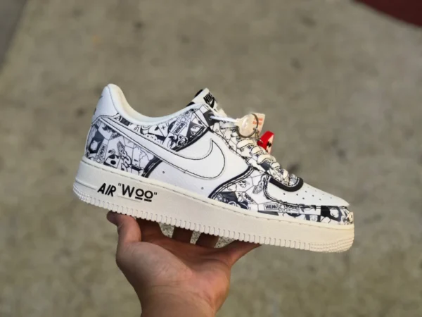 af1 blanco graffiti sup Nk Air Force 1'07 WB Low Air Force One zapatillas casuales bajas ZG0088-812