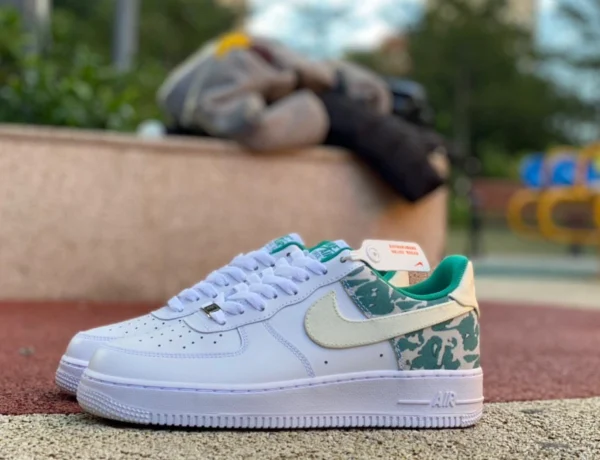 af1 leche de coco en el extranjero rey estrella verde bajo Nike Air Force 1 '07 LV8 leche de coco Neptuno verde Air Force One zapatillas DX3365 100