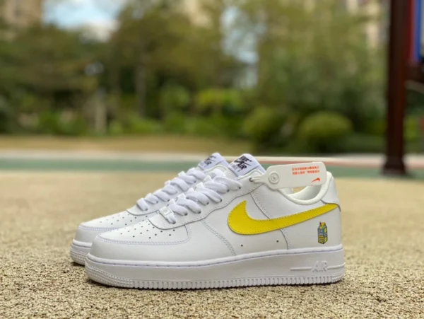 Air Force Lemonade low Lyrical Lemonade x Nike Air Force 1 Low zapatillas casual bajas en blanco y amarillo