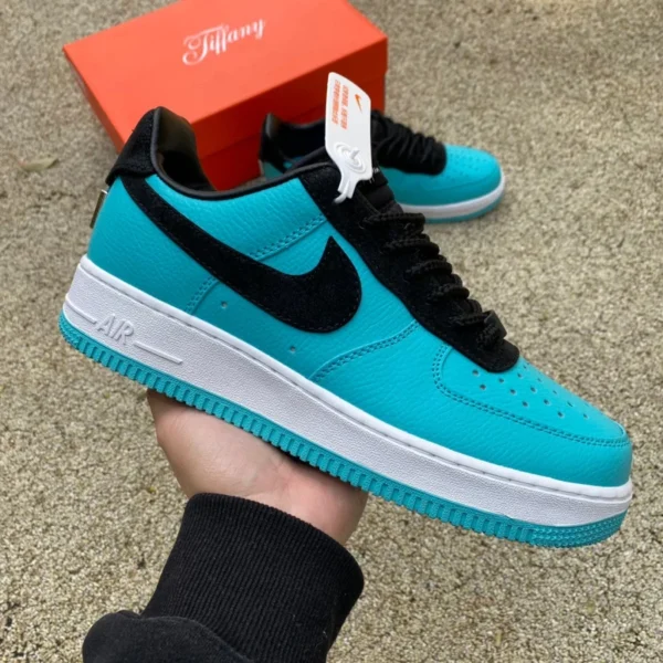 Air Force Lan Tiffany T IFFANY & CO./Tiffany x Nike Air Force1 LOW "11837" Tiffany zapatillas retro de moda conjuntas para hombre y mujer, negro Tiff