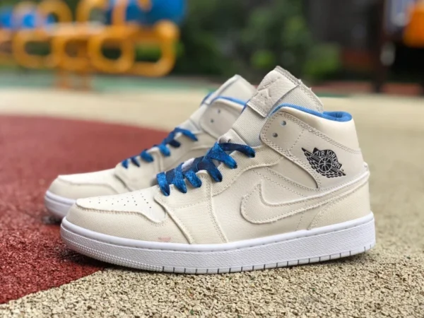 aj1mid zapatillas de baloncesto retro blanquecinas Air Jordan 1 Mid SE AJ1 blanquecinas DM9126-104