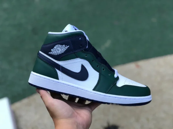 aj1mid zapatillas de baloncesto retro medias verdes y azules puras Air Jordan 1 Mid AJ1 verdes y azules DZ5326-300