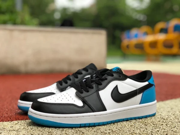 aj1 negro y blanco azul bajo Air Jordan 1 Low OG "UNC" aj1 bajo superior negro y blanco azul cz0790-104