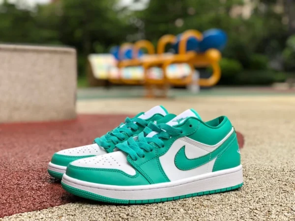 aj1 blanco y verde bajo Air Jordan 1 Low AJ1 zapatos de baloncesto retro blanco y verde DC0774-132