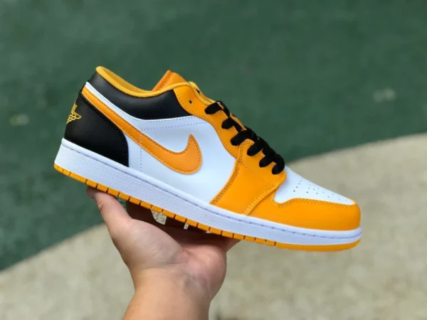 aj1 amarillo blanco negro bajo puro original Air Jordan 1 Low Taxi amarillo blanco bajo top retro zapatos de baloncesto 553558-701