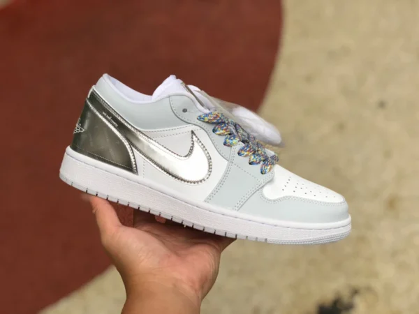 aj1 gris plata bajo Air Jordan 1 Low AJ1 gris plata corte bajo superior DX6070-101