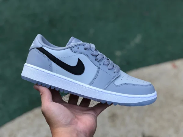 aj1 lobo gris blanco negro Golf puro original Air Jordan 1 Low Golf AJ1 retro deportes zapatos casuales lobo gris blanco negro DD9315-002