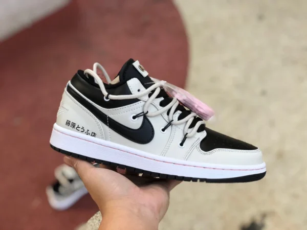 aj1 correa blanca y negra baja Air Jordan 1 Low AJ1 zapatillas de baloncesto deportivas retro bajas para hombre con correa blanca, negra y rosa 553558-062