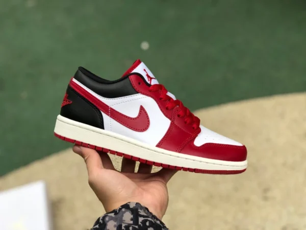 aj1 blanco rojo negro bajo puro original Air Jordan 1 Low AJ1 blanco rojo negro Chicago zapatillas de baloncesto retro bajas DC0774-160