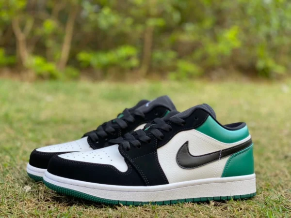 zapatillas bajas aj1 con punta negra y verde pure original Air Jordan 1 AJ1 zapatillas bajas Celtic con punta negra y verde 553558-113