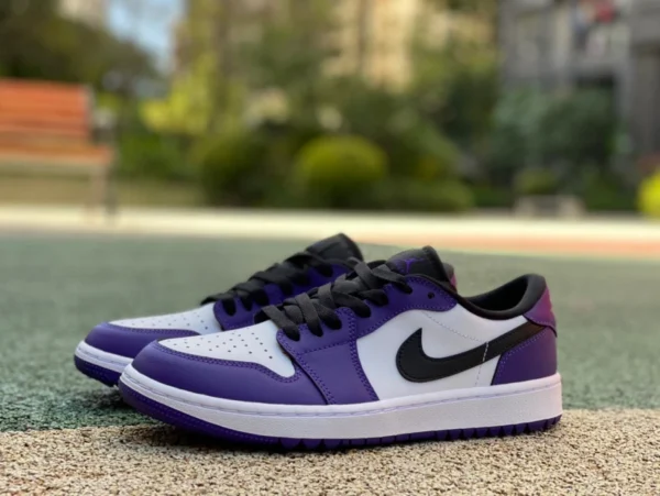 aj1 blanco y morado Golf lo puro original Air Jordan 1 Low Golf AJ1 blanco y morado golf bajo DD9315-105