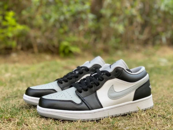 aj1 negro gris bajo puro original Air Jordan 1 Low AJ1 cool gris sombra negro gris toe bajo superior 553558-039