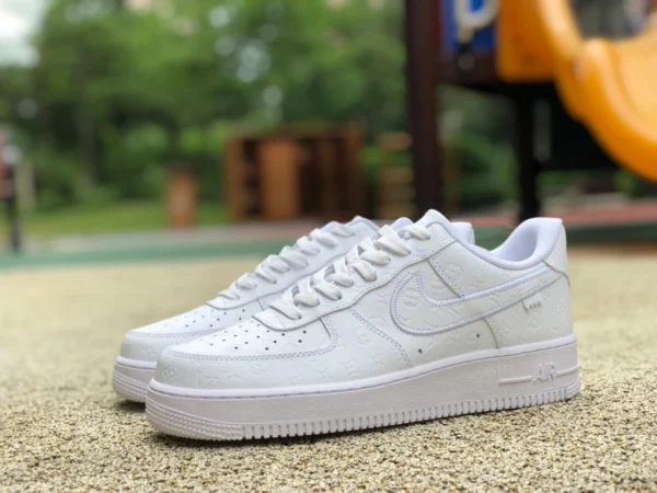 Af1 conjunta LV blanco puro versión rentable Louis Vuitton LV x Nike Air Force 1 conjunta AF1 Air Force One conjunta LV