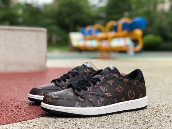 zapatillas bajas aj1 barb lv joint marrón Travis Scott x Nike Air Jordan 1 Low Zapatillas bajas AJ1 joint lv TS joint barb DM7866-