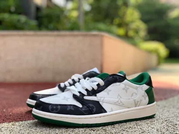 zapatillas bajas aj1 barb lv joint blanco y verde travis Scott x Nike Air Jordan 1 Low Zapatillas bajas AJ1 joint lv TS joint barb DM7866-