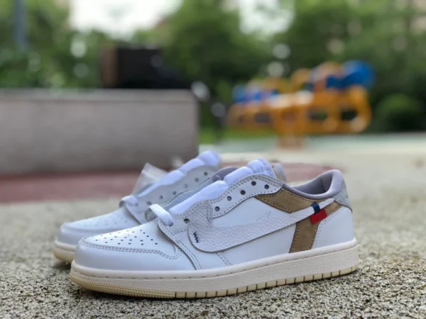 aj1ts joint beige gris Travis Scott x Nike Air Jordan 1 Low AJ1 joint lv zapatillas bajas TS joint CZ0790-100