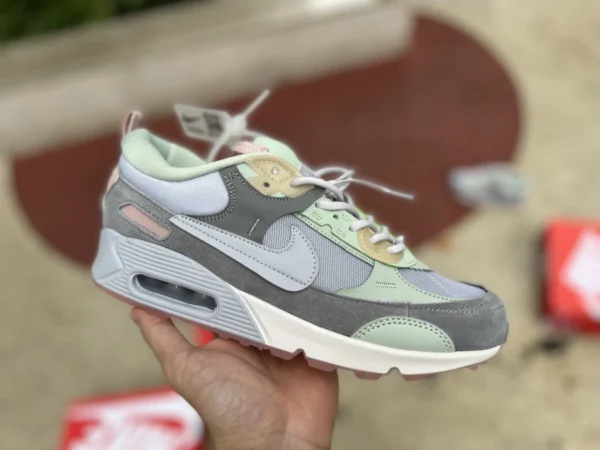 Max90 gris rosa verde Nike Air Max 1 87 QS Gorge Zapatillas para correr verdes, azules y verdes DV3887-400