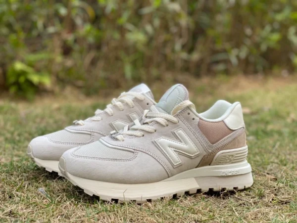 nb574 Beige Blanco Marrón New Balance574 Velvet Mesh Transpirable Casual Zapatos Deportivos Marrón Claro U574LGTW