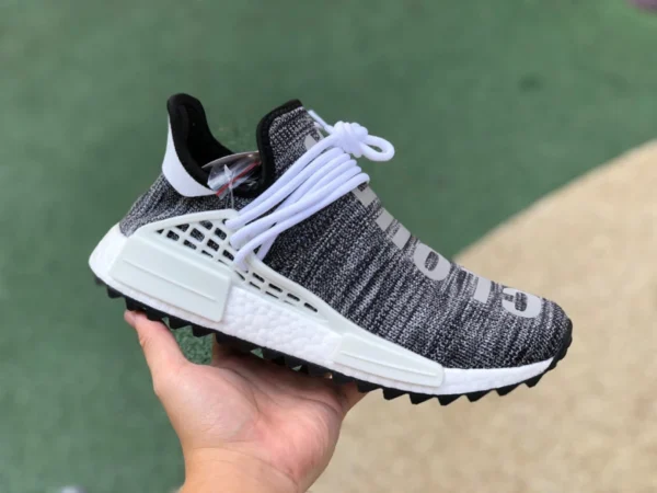 Nmd Fei Dong blanco y negro gris NMD HumanRace Fei Dong Trail Oreo zapatillas para caminar informales tejidas en gris blanco y negro para mujer AC7359