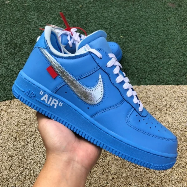 AF1 ow museo de arte conjunto original puro Nike Air Force 1 AF1 OW conjunto Museo de Arte Azul de Carolina del Norte CI1173-400