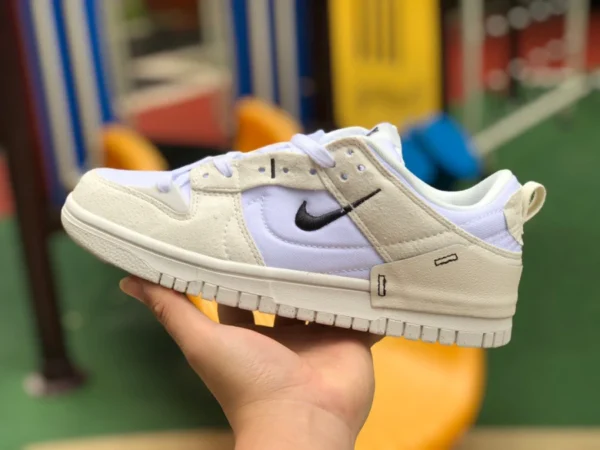 Dunk White Rice Reciclaje Nike Dunk Low Disrupt 2 "Malachite" Zapatillas retro casuales Mujer Off-White Malachite Material reciclable DH4402-101