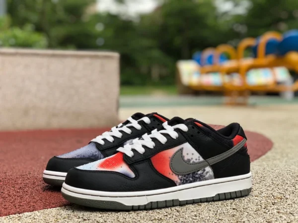 Dunk graffiti bajo negro y rojo Zapatillas retro de corte bajo para hombre Nike Dunk Low Retro graffiti callejero negro y rojo DM0108-001