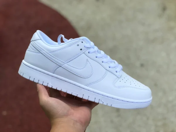 Dunk pure white versión baja de alta calidad Nike Dunk Low Triple White zapatillas casuales blancas puras DD1503-109