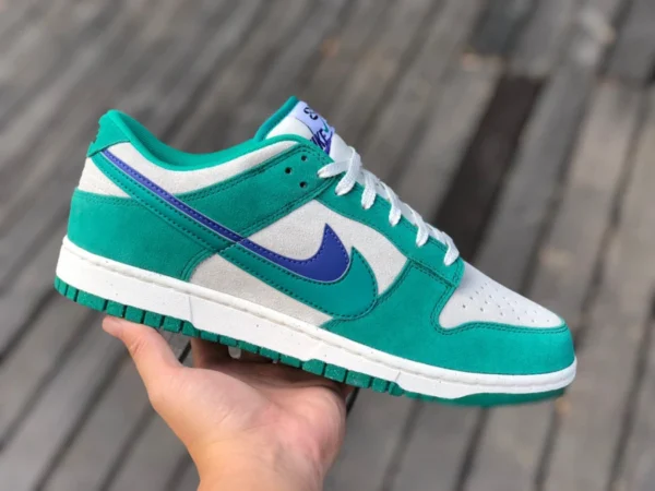 Dunk SE zapatillas casuales deconstruidas de caña baja con doble gancho en blanco y verde DO9457-101 originales puras Nike Dunk Low SE Nike Sail en blanco y verde con doble gancho