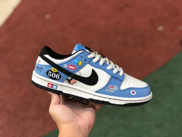 Dunk Beetle blanco azul Nike SB Dunk Low Racing Buggt Sand Scorchrc Beetle zapatillas deportivas bajas personalizadas tg1391-