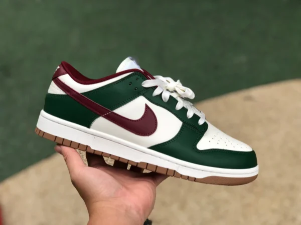 Dunk blanco verde rojo bajo puro original Nike Dunk Low "Gorge Green" cañón verde FB7160-161