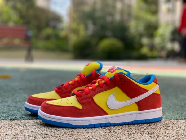 Dunk Simpson original puro Nike SB Dunk Nike dunk amarillo naranja Simpson zapatillas bajas retro casual BQ6817-602