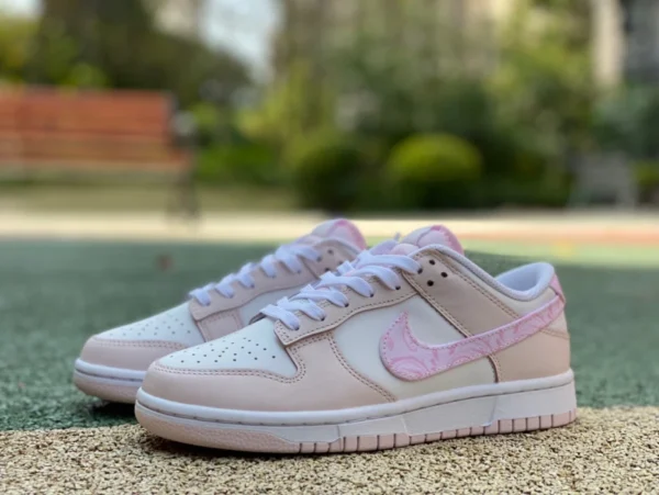 Dunk Pearl White Powder Pure Original Nike Dunk Pearl Powder White Powder Pink Paisley zapatillas casuales de moda de corte bajo para hombres y mujeres FD1449-100