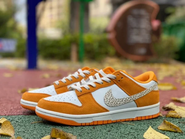 Dunk blanco naranja piedra patrón bajo Nike Dunk Low piedra patrón zapatillas bajas retro casual blanco naranja DR0156-800 300