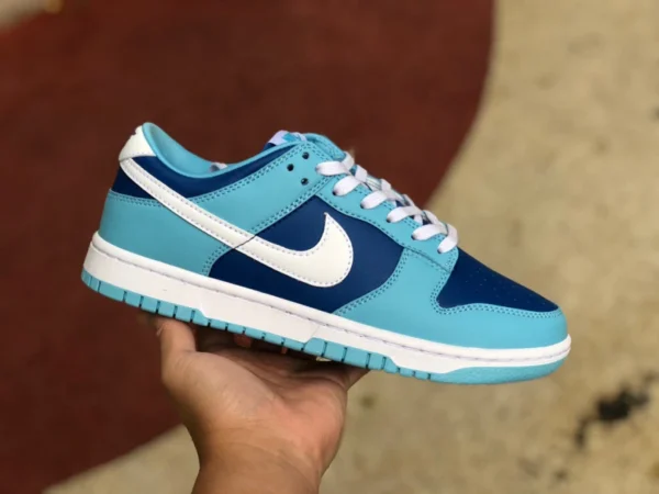 Dunk blue low Nike Dunk Low Retro QS Argon North Carolina azul blanco azul casual zapatos antideslizantes DM0121-400