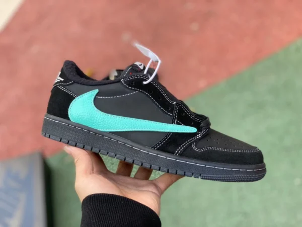 aj1 barb low-top negro Tiffany T IFFANY & CO./Tiffany x Travis Scott x Air Jordan 1 Low “11837” dz1382-001