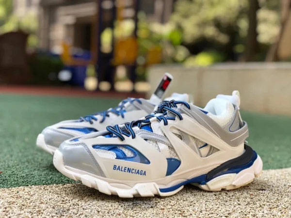 Balenciaga 3.0 blanco gris azul Balenciaga Triple S zapatos papá Balenciaga