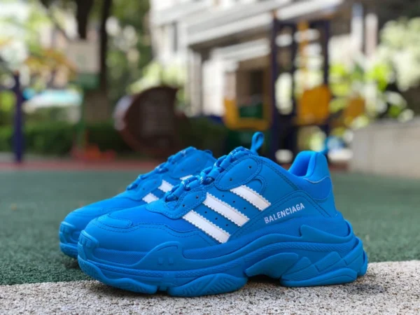 Balenciaga de marca compartida Adidas azul Balenciaga x Adidas clover Triple S zapatos papá Zapatillas Balenciaga