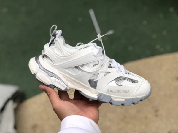 Balenciaga 3.0 blanco gris plata Balenciaga Triple S zapatos papá Balenciaga