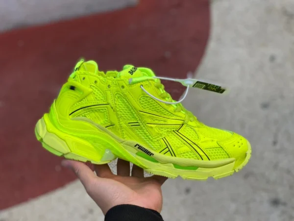 Paris 7.0 verde fluorescente Balenciaga/Balenciaga 21x RUNNER empalme de encaje 211112ss0816