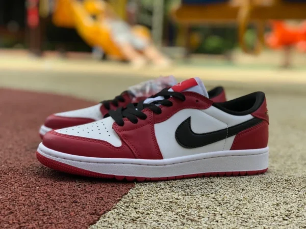 aj1 Chicago low Air Jordan 1 Golf Chicago AJ1 zapatillas Chicago blancas y rojas DD9315-600